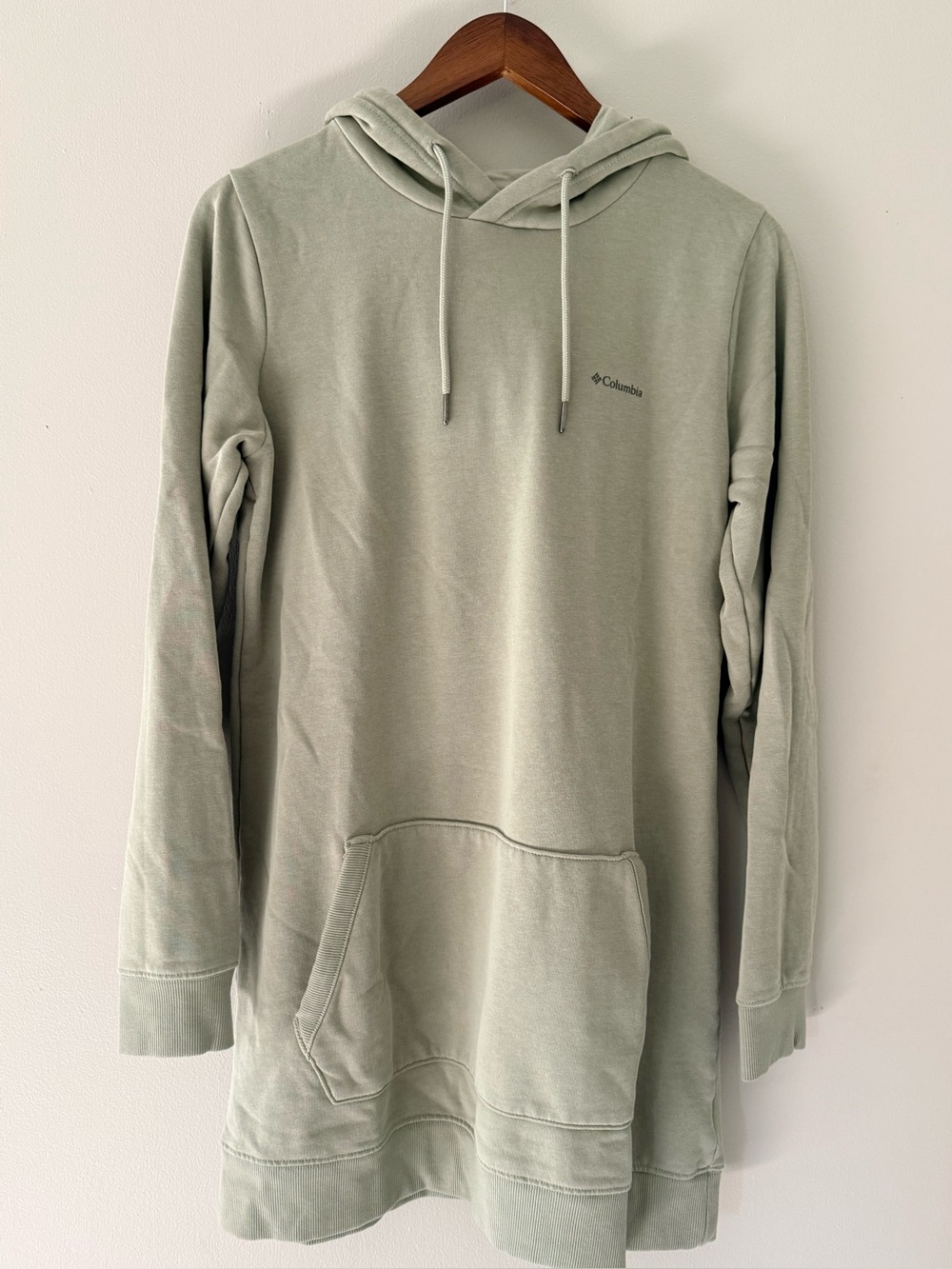 Columbia Rush Valley Long Hoodie Women’s M Sage Green Tunic Sweatshirt